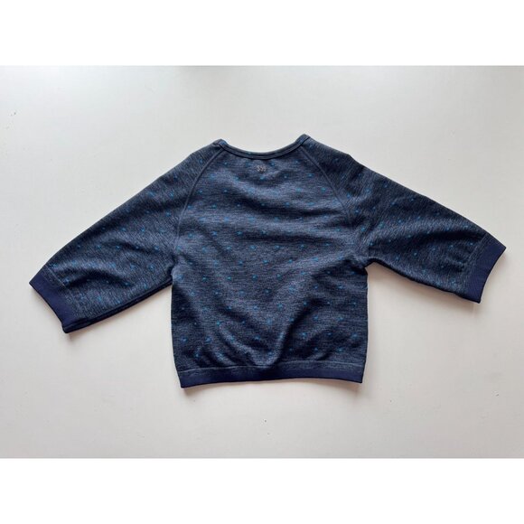 SPLITS59 Coco Navy Blue Polka Dot Seamless Jersey Cropped T-Shirt Top, Size S/M - Picture 9 of 15